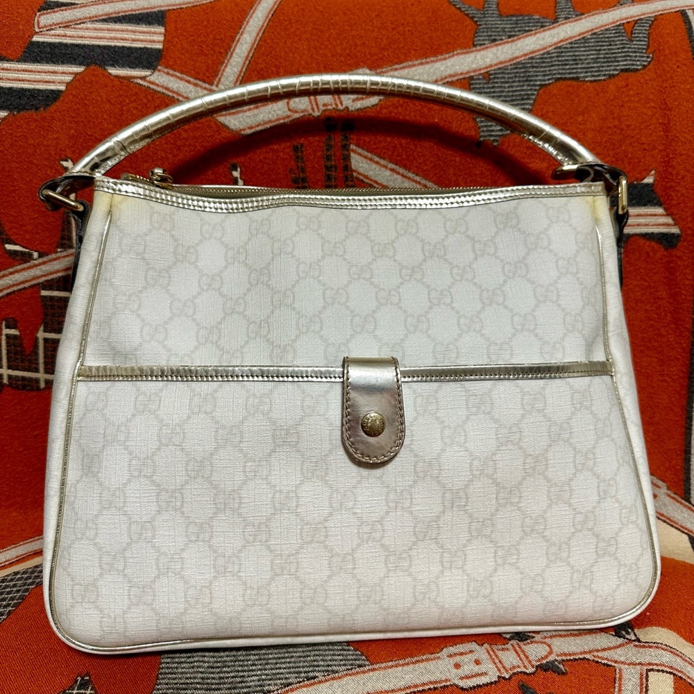 GUCCI ❤️🌟 GG CANVAS WHITE BAG ⭐️